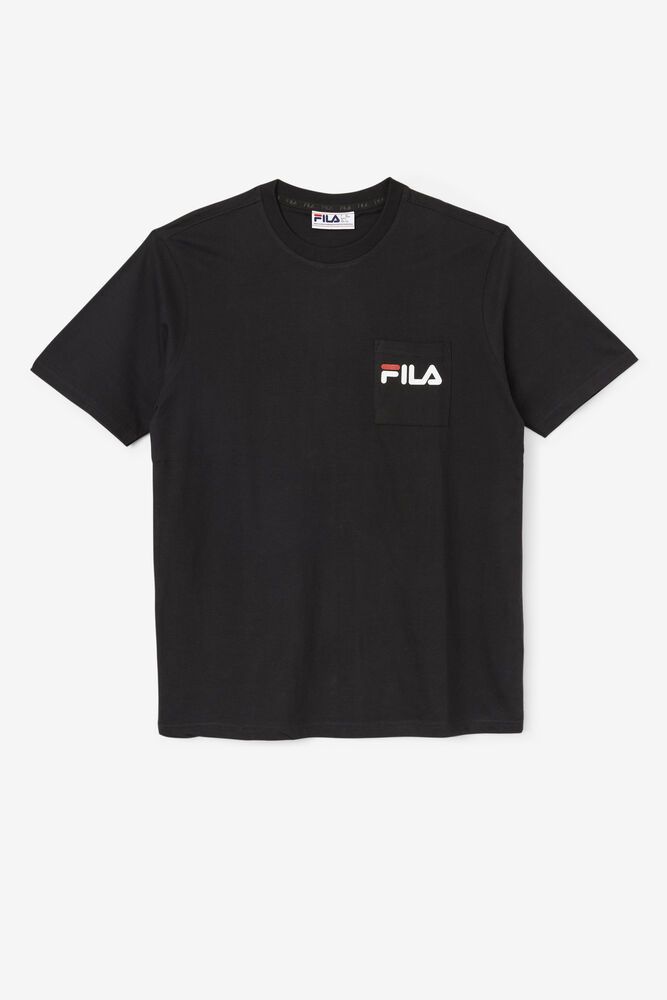 Fila Curtis Pocket T-Shirt Black - Mens - 59083NLTF